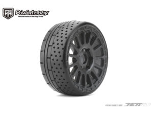 Powerhobby 1/8 GT Hot Dot Belted Mounted Tires 17mm Meidum Soft Compound Radial Wheels